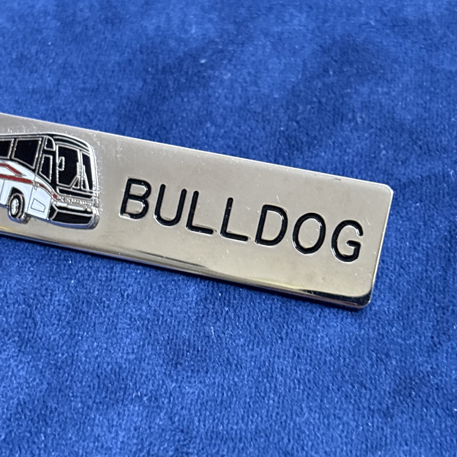 Bus Service Bulldog Name Badge Lapel Pin Driver Metal MSU Mississippi State Dogs