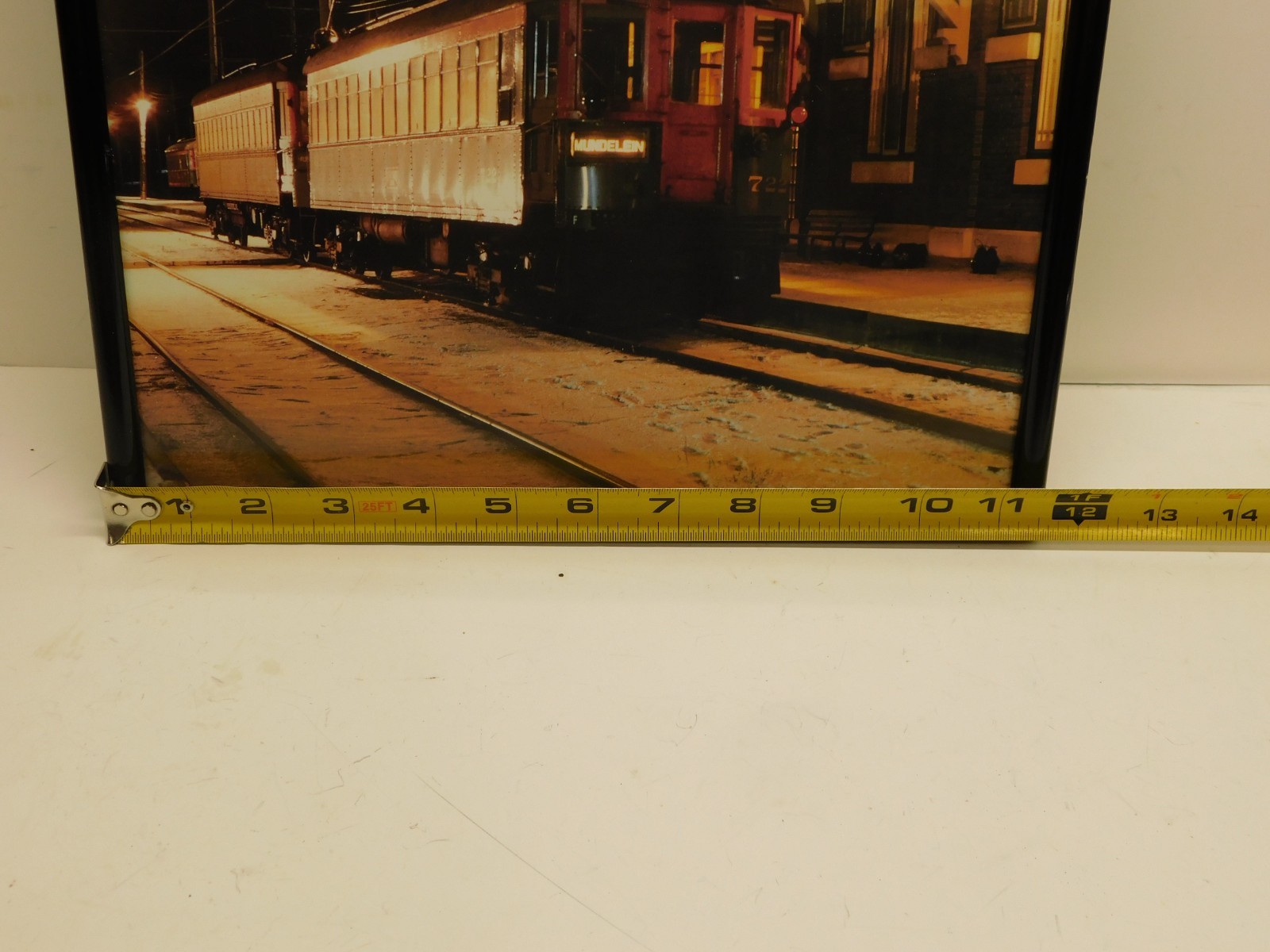 Framed Railroad Picture Interurban Trolley Car #722 P33
