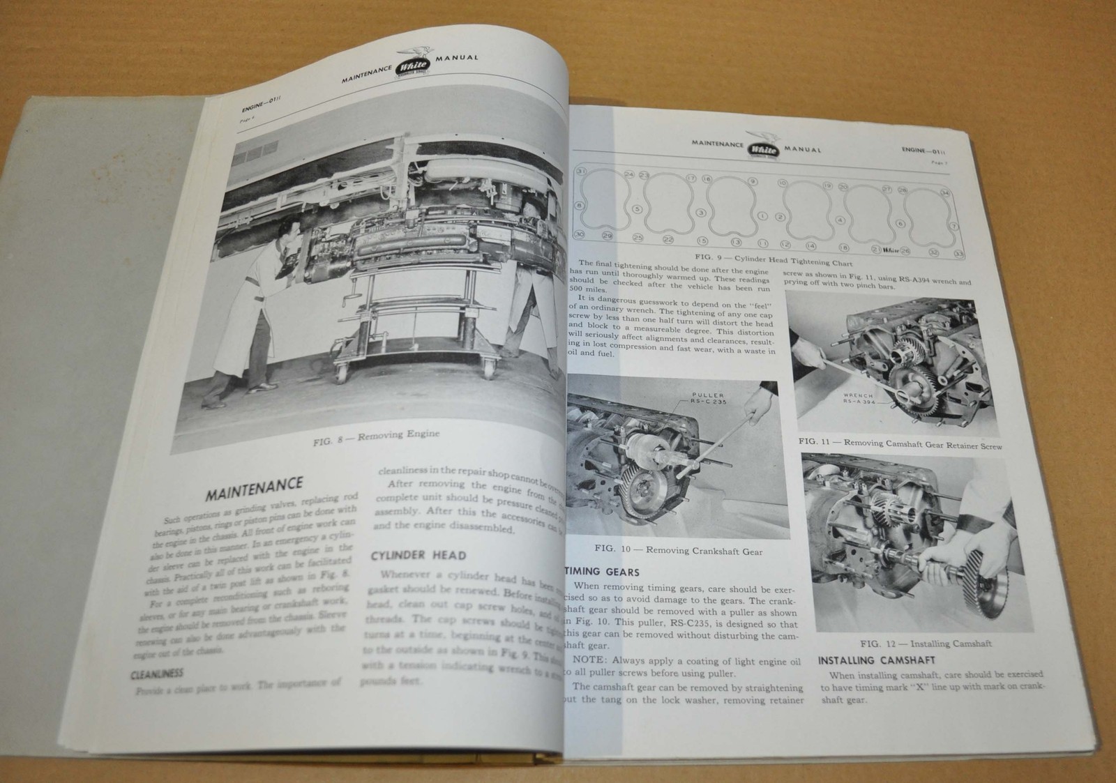1945 White Bus Models 786 788 798 Maintenance Manual Brochure Book