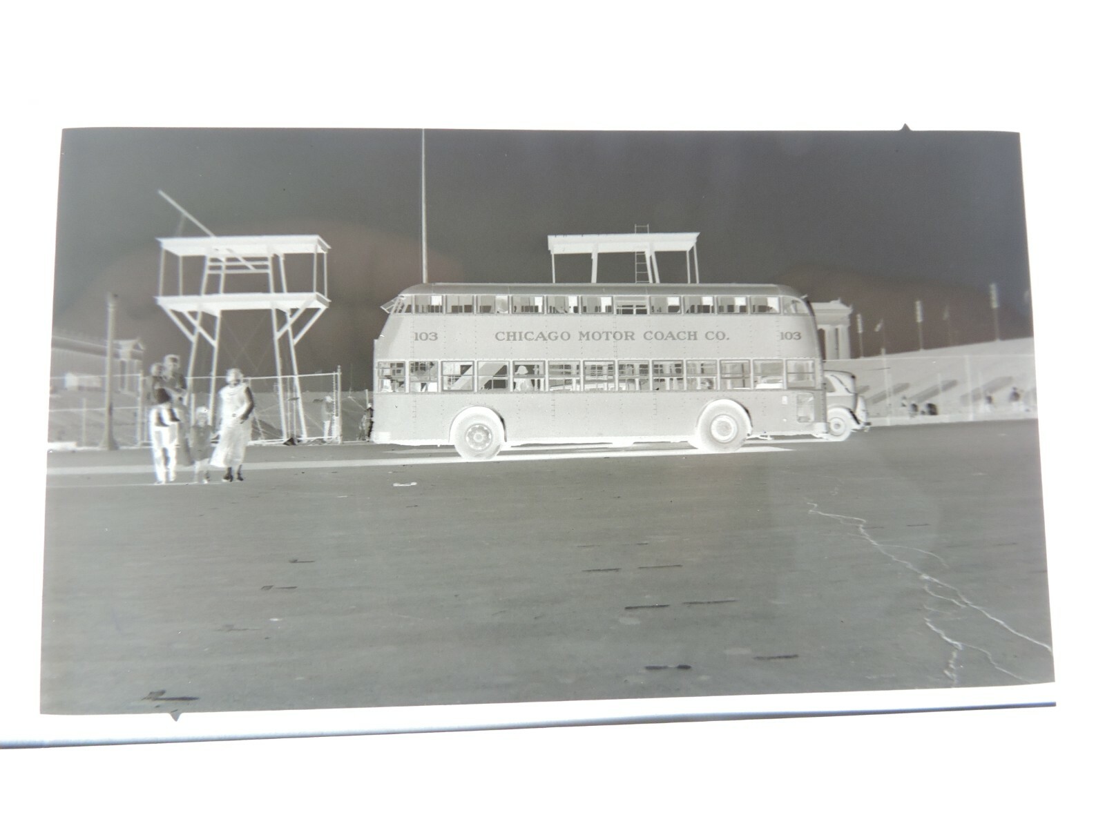 Orig c.1935 Chicago Motor Coach Co. Bus Illinois IL 616 Photo Negative
