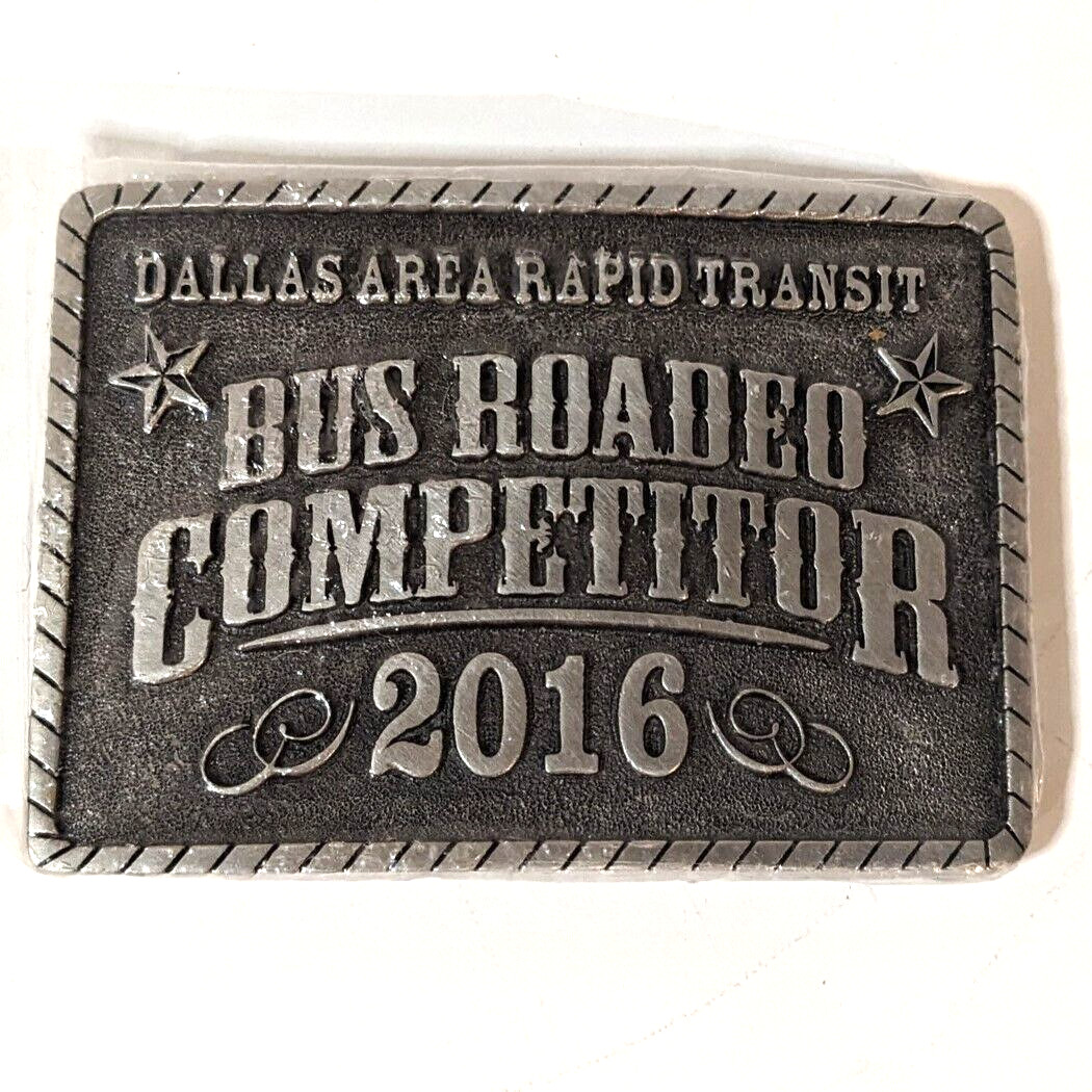 Dallas Area Rapid Transit, Rare Bus Roadeo Competitor Belt Buckle, 2016, Texas