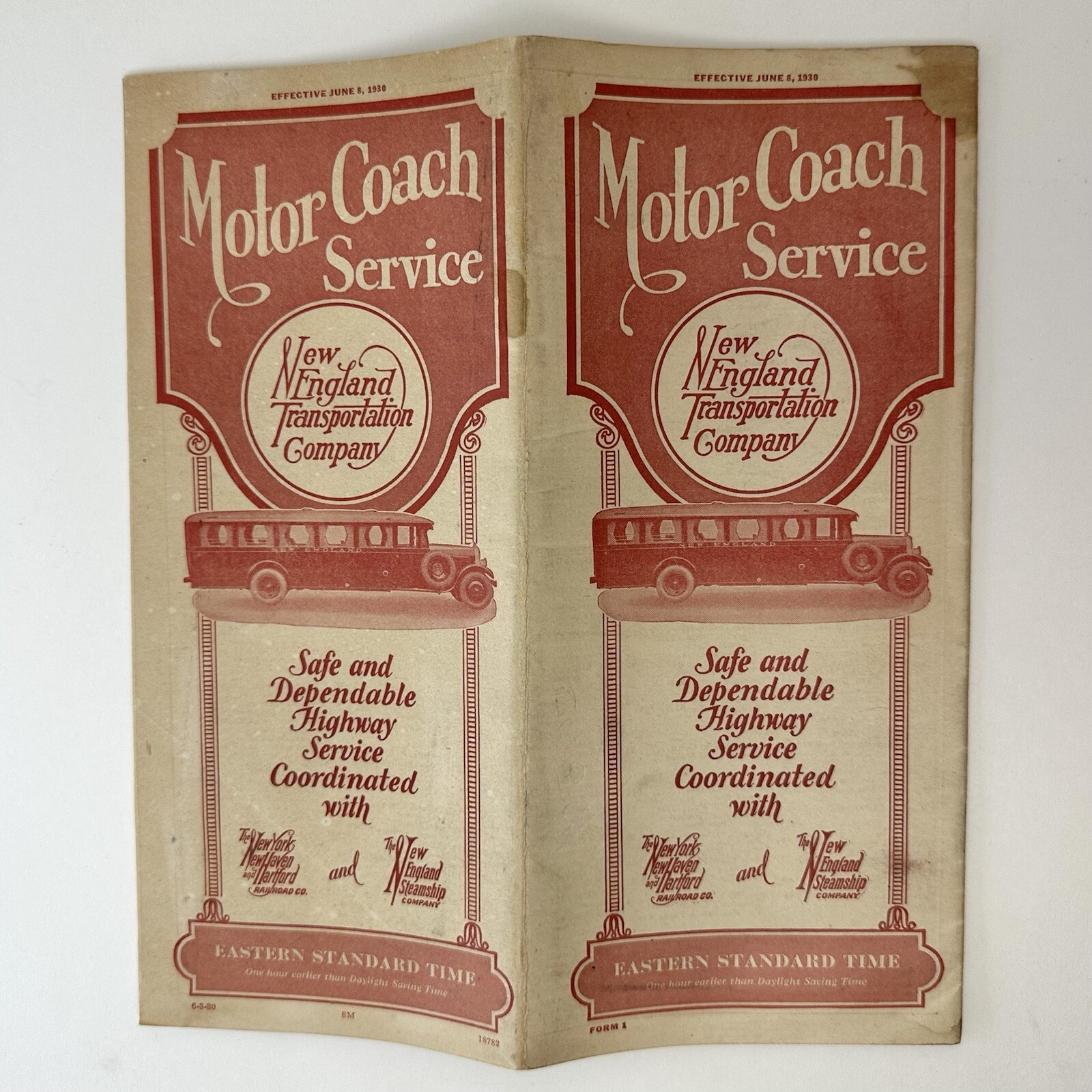 Antique Motor Coach Service New England Transportation Company June 8, 1930