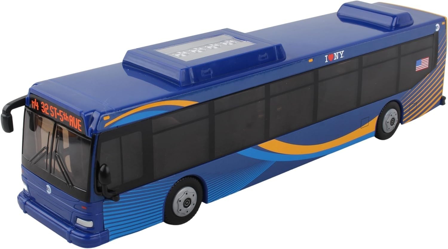 Official MTA 11″ Bus Toy – New Blue Livery, Functional Doors**