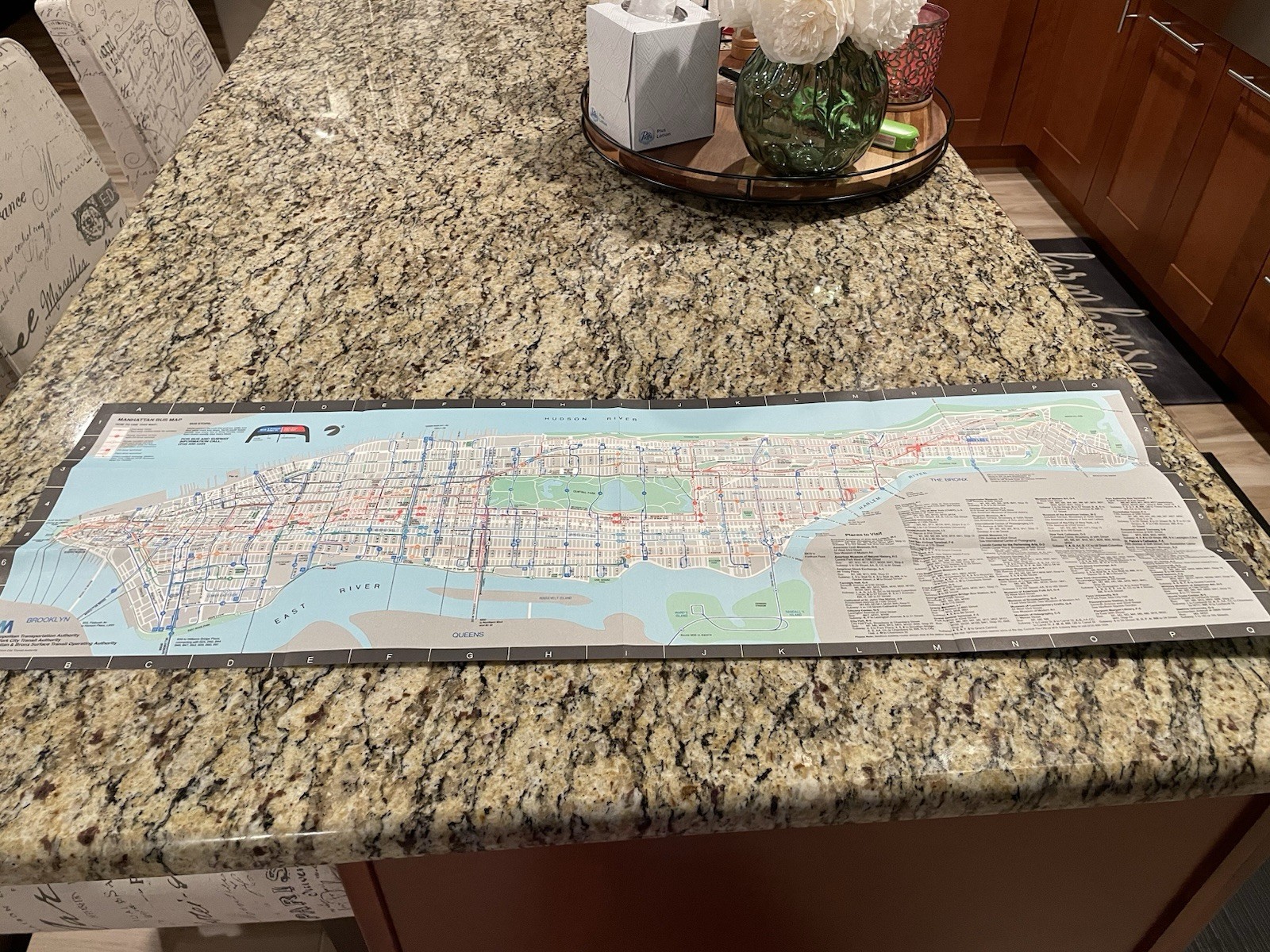 VINTAGE 1982 MANHATTAN BUS MAP M4 NYC