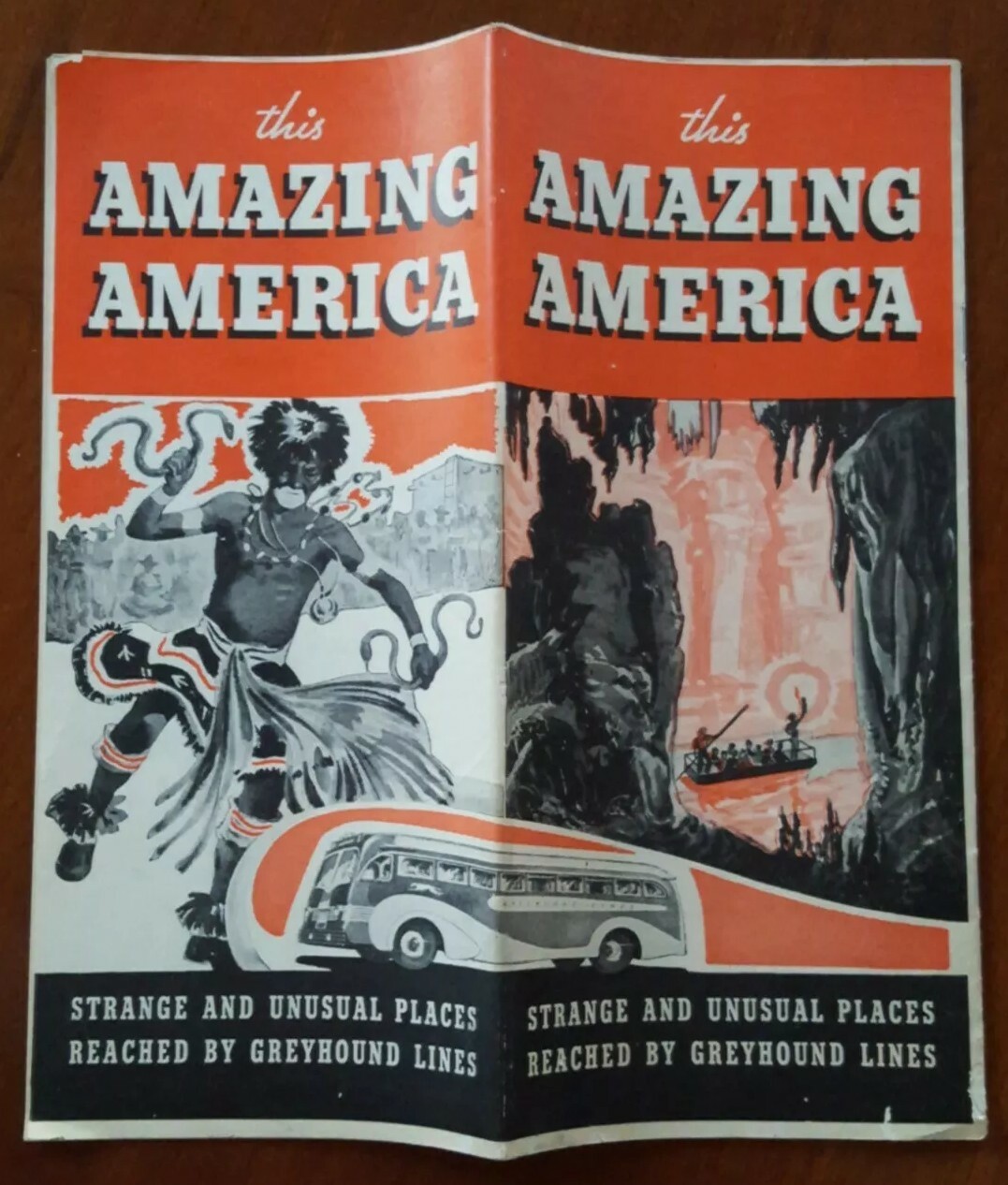 Greyhound * c. 1932 * This Amazing America * Brochure * Great Graphics