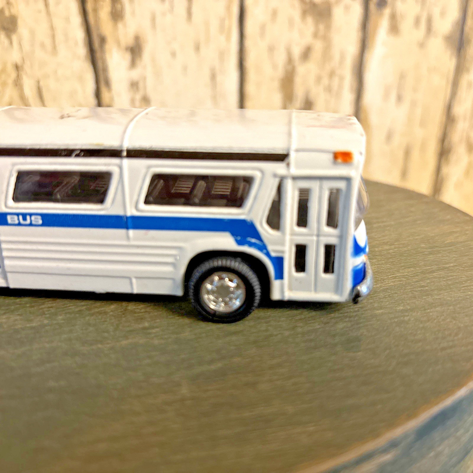 Vintage Toy Central Station White Downtown Bus New York City