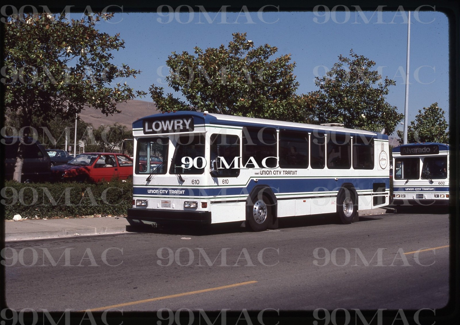 UNION CITY TRANSIT (CA). Gillig Spirit Bus #610. Original Slide 1990.