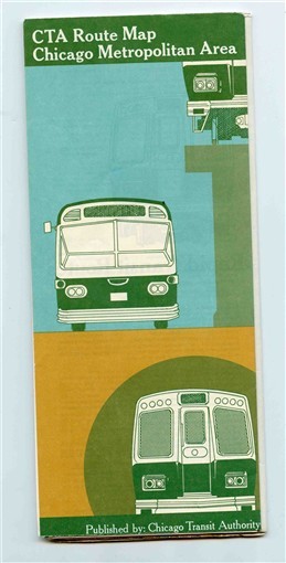 CTA Route Map Chicago Metropolitan Area 1967 Street Directory