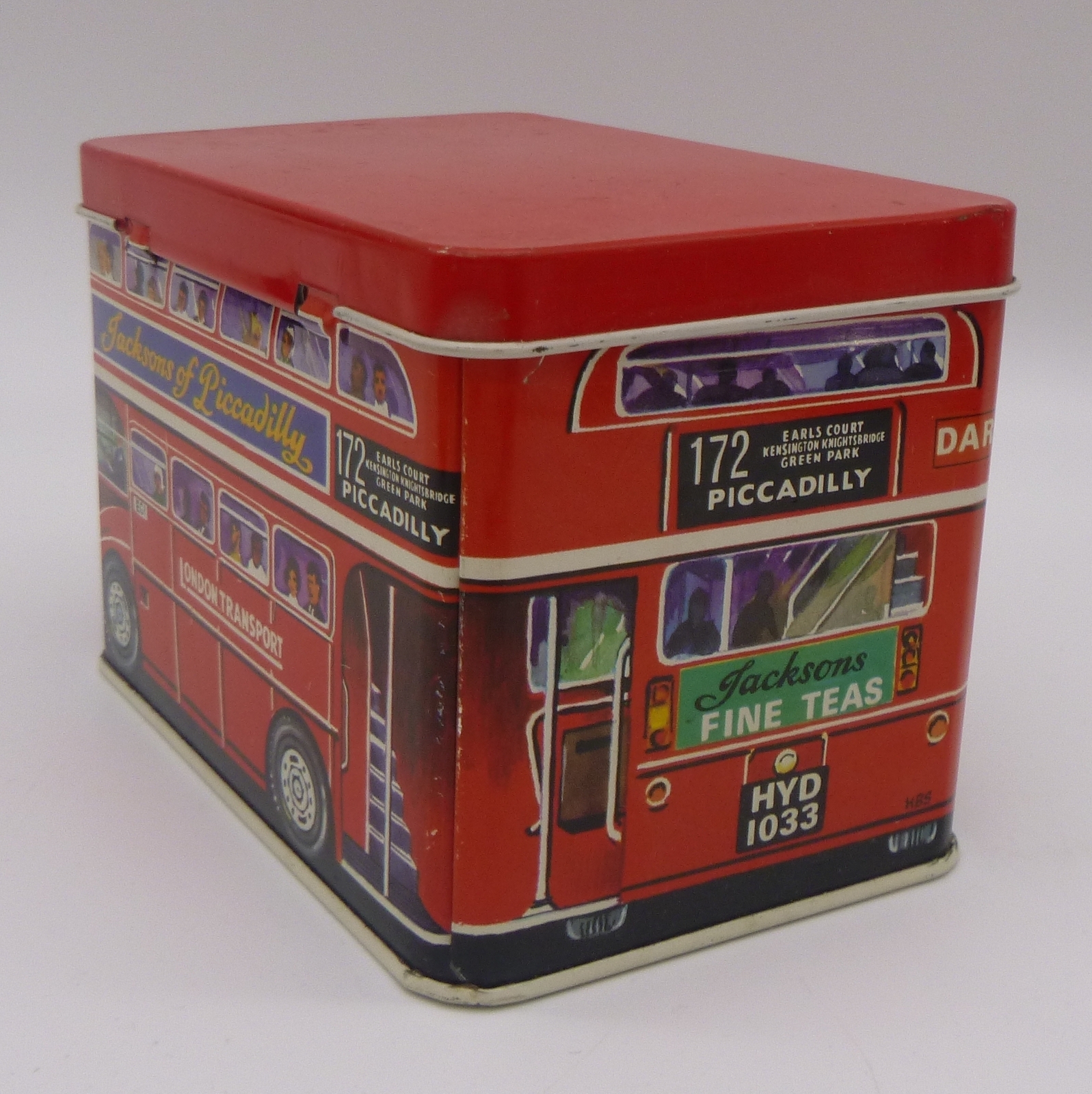 Vintage DECORATIVE WARE Cookie Tin 5″ London Transport bus