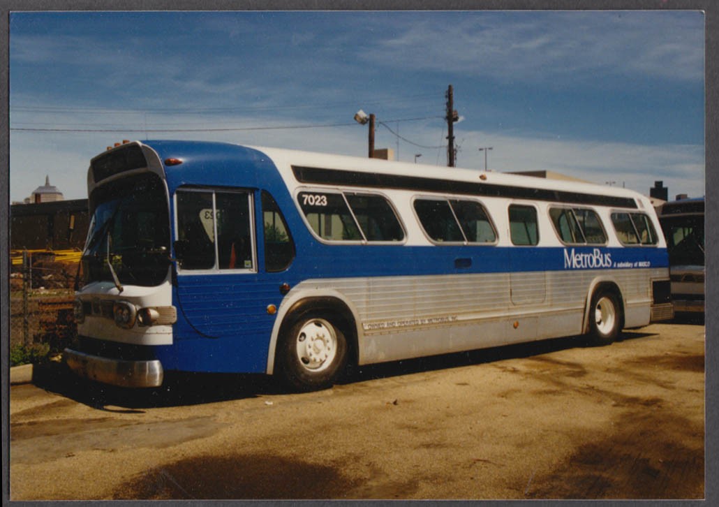 MetroBos GM Coach #7023 bus snapshot Boston 1991