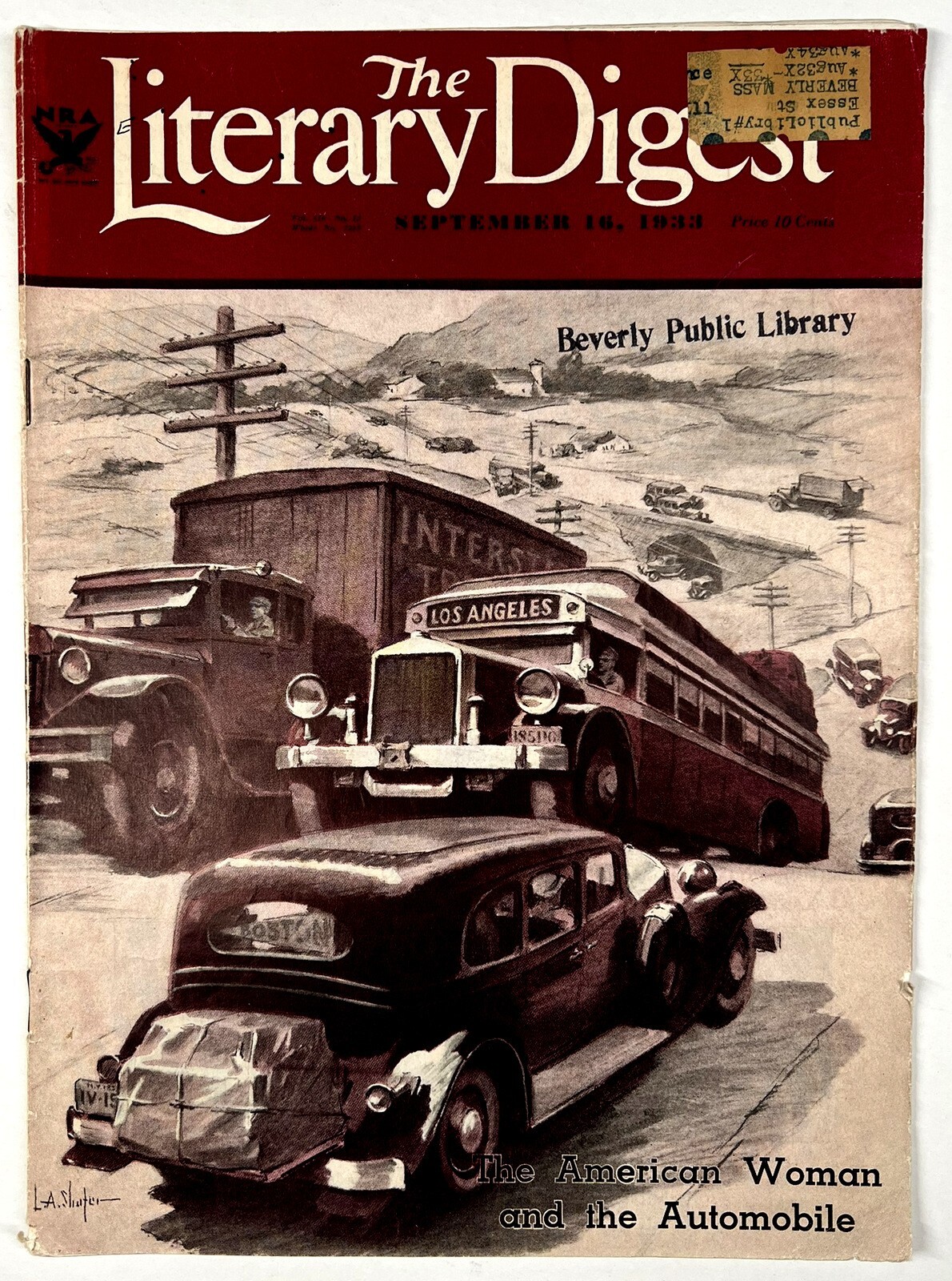 INTERSTATE BUS HIGHWAY ART 1933 FEATURE: THE ROLE OF AUTOMOBILE IN AMERICA