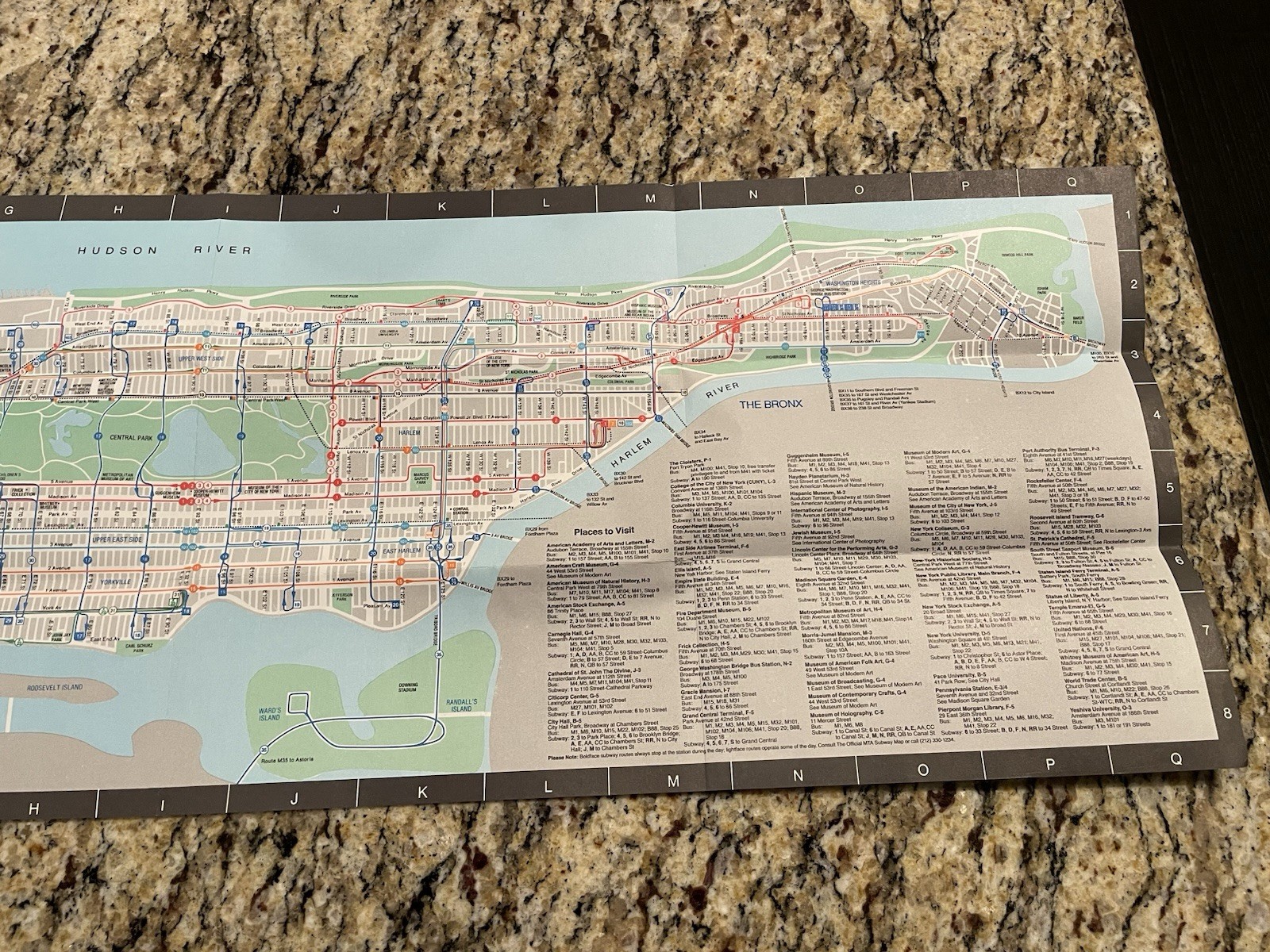 VINTAGE 1982 MANHATTAN BUS MAP M4 NYC