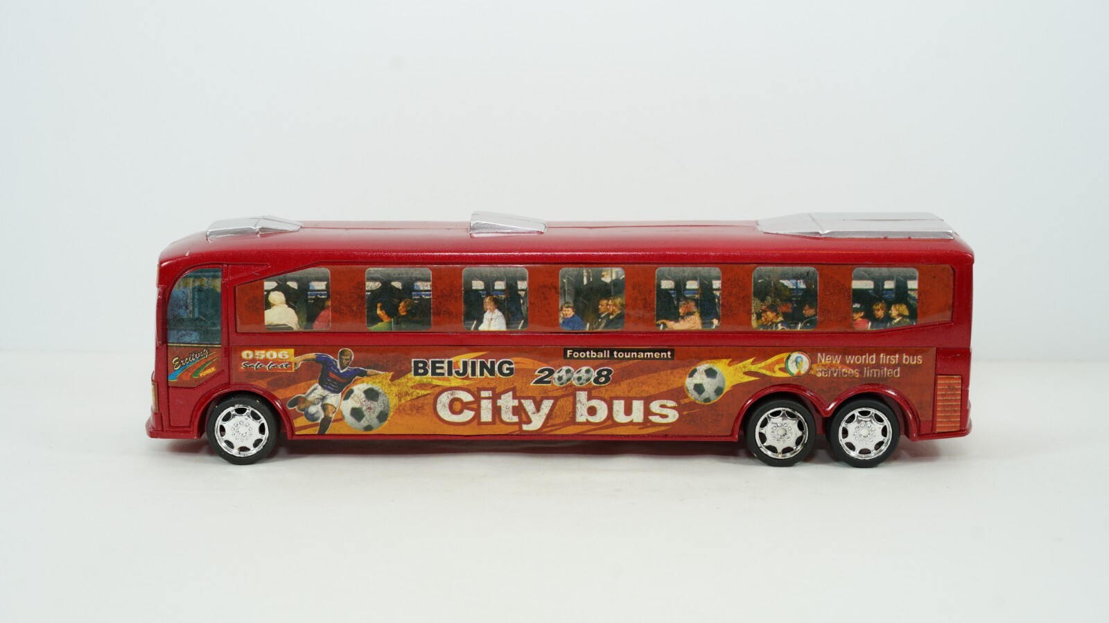 Beijing 2008 City Bus Football Tournament Push-N-Go Floor Bus B52