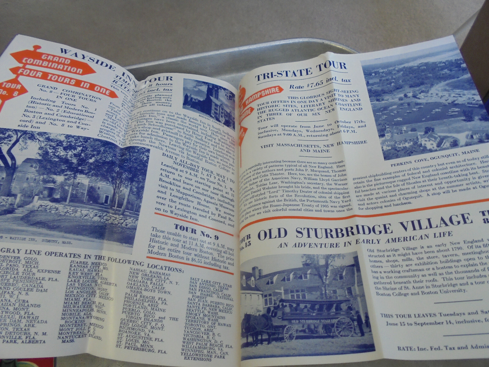 Vintage 1950’s The Gray Line brochure Seeing Boston