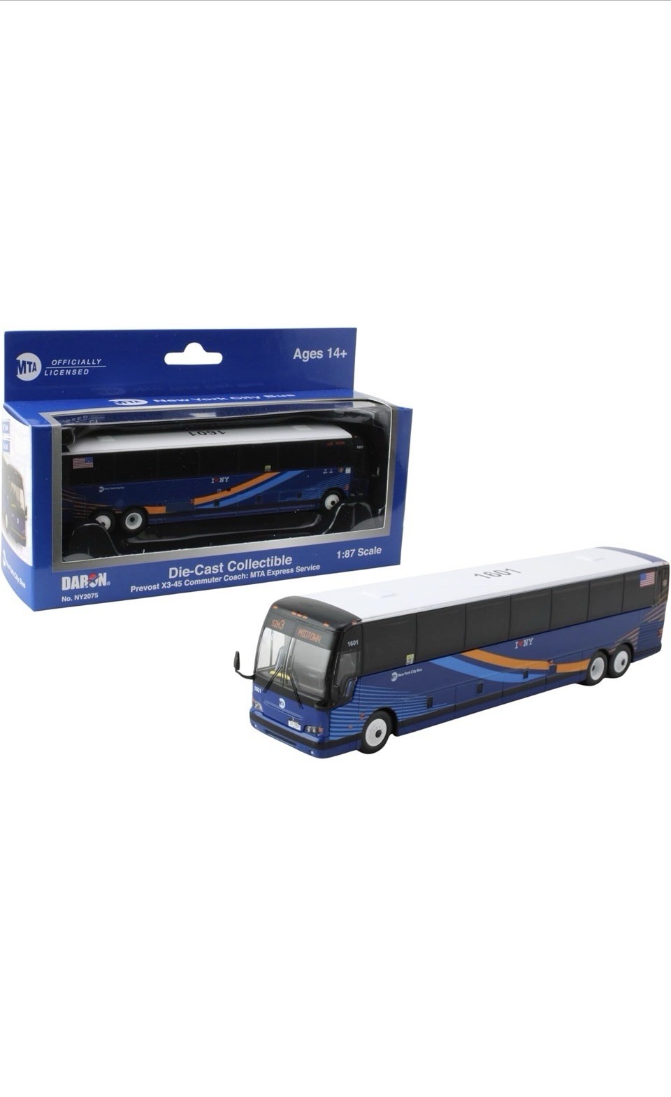 Daron Prevost X3-45 MTA New York City Die-Cast Bus 1:87 Scale 2021