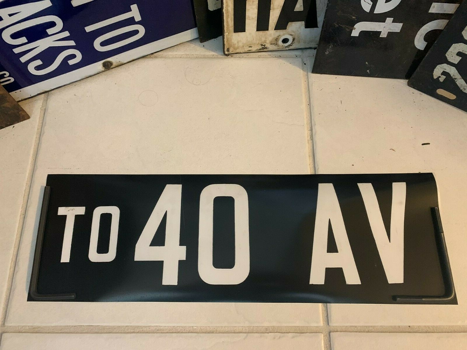 NY NYC BUS ROLL SIGN QUEENS 40 AVENUE DUTCH KILLS QUEENSBORO PLAZA QUEENSBRIDGE