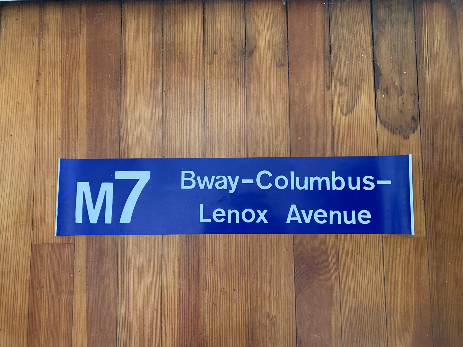 NY NYC BUS ROLL SIGN 1974 GM M7 BROADWAY COLUMBUS LENOX AVENUE HARLEM MANHATTAN