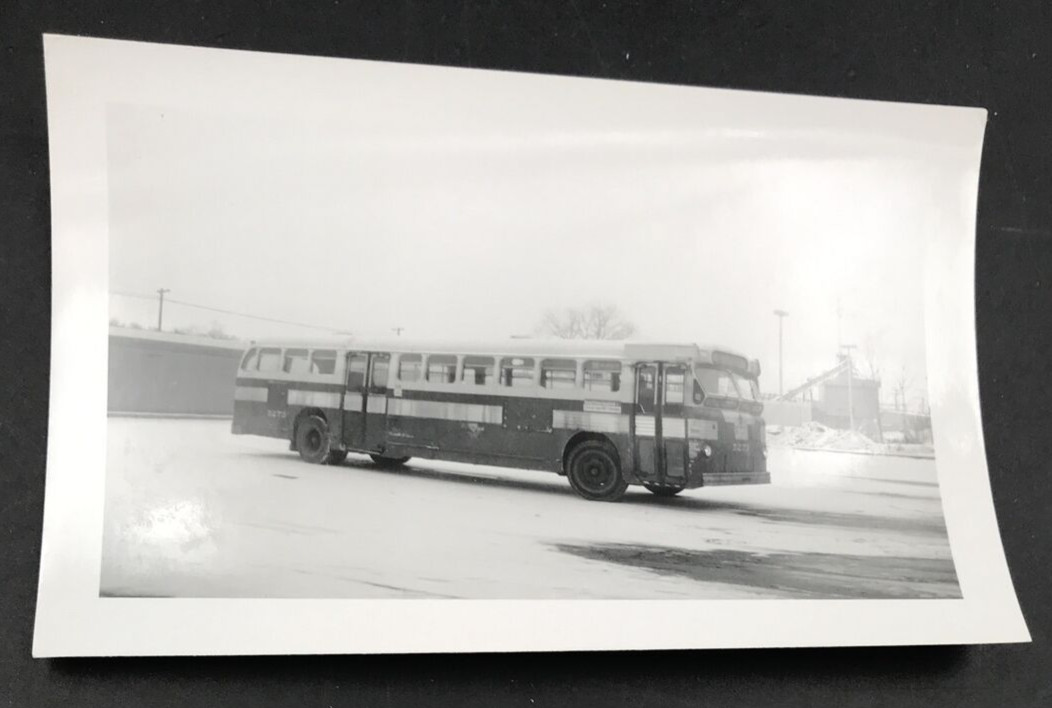 Bus Chicago Transit Authority CTA #5273 Route 56 B&W Photograph