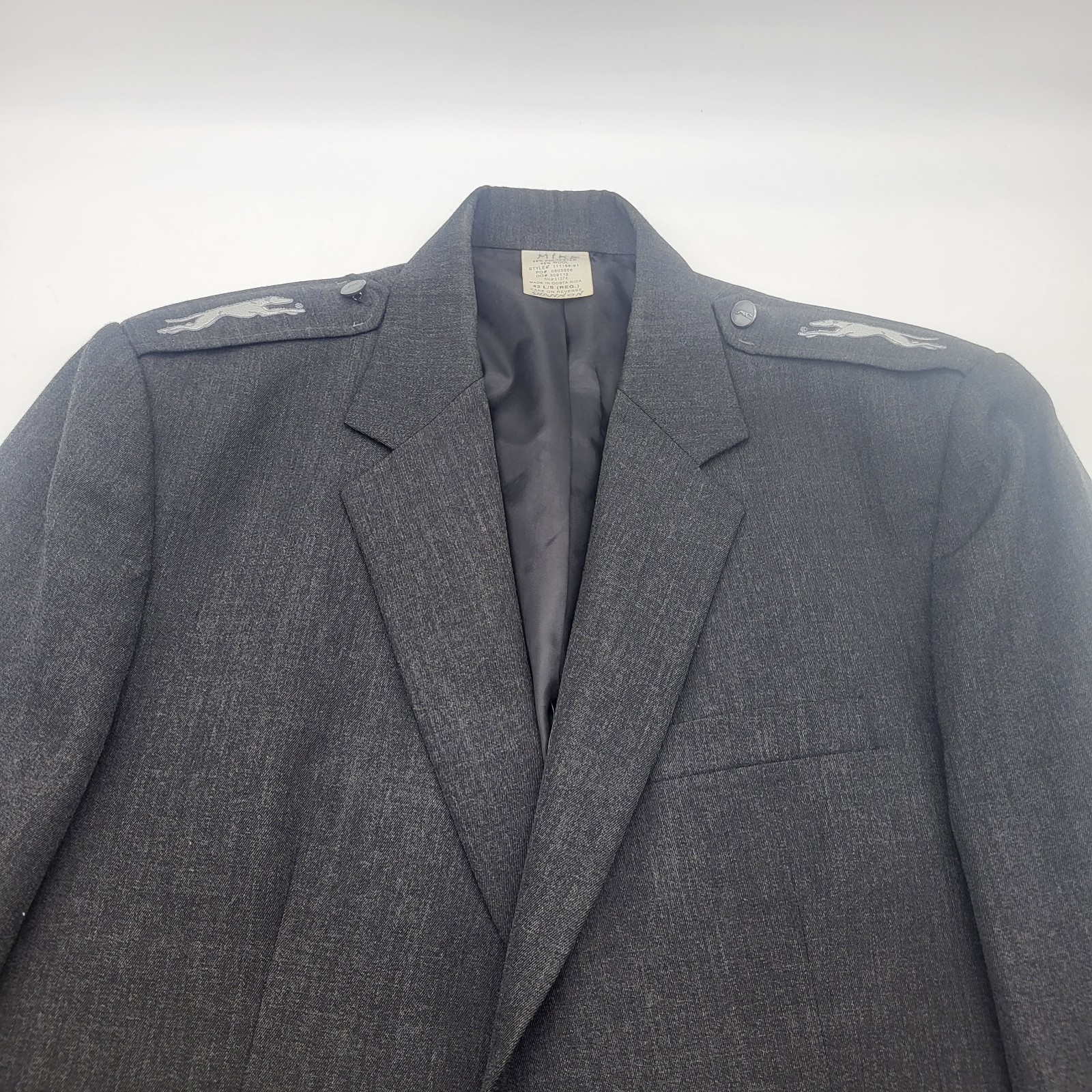 Cintas Greyhound Bus Lines Driver Jacket Blazer Men’s Size Large Gray
