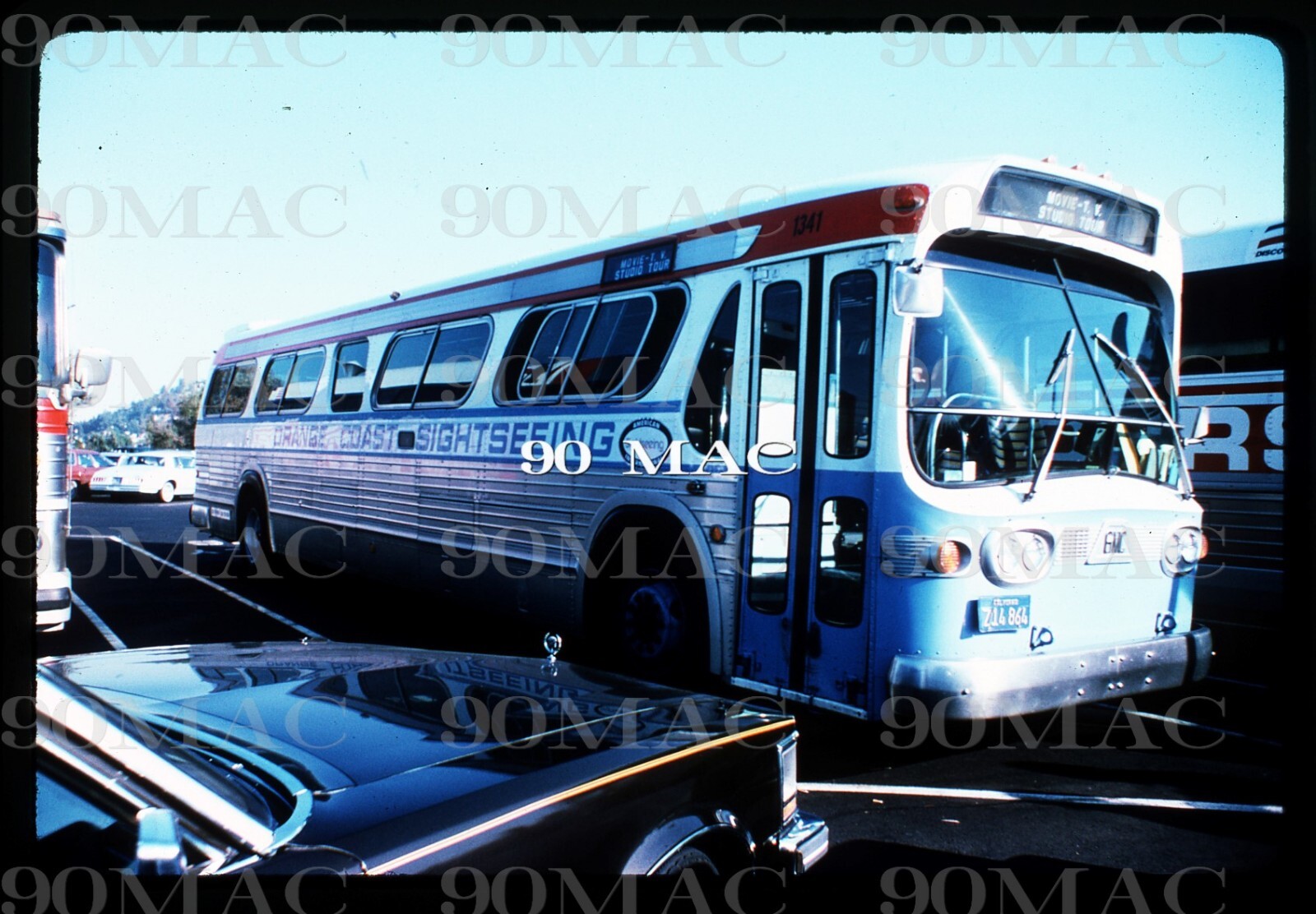 ORANGE COAST. GM COACH BUS #1341. Universal City (CA). Original Slide 1978. (A)