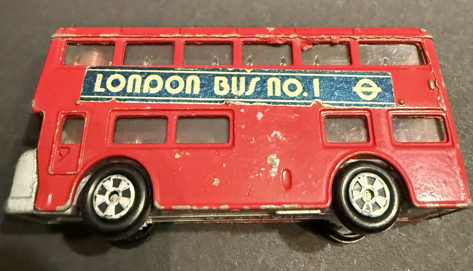 London Bus No. 1 Die-Cast Double Decker Bus 1003 Red – USED – Hong Kong
