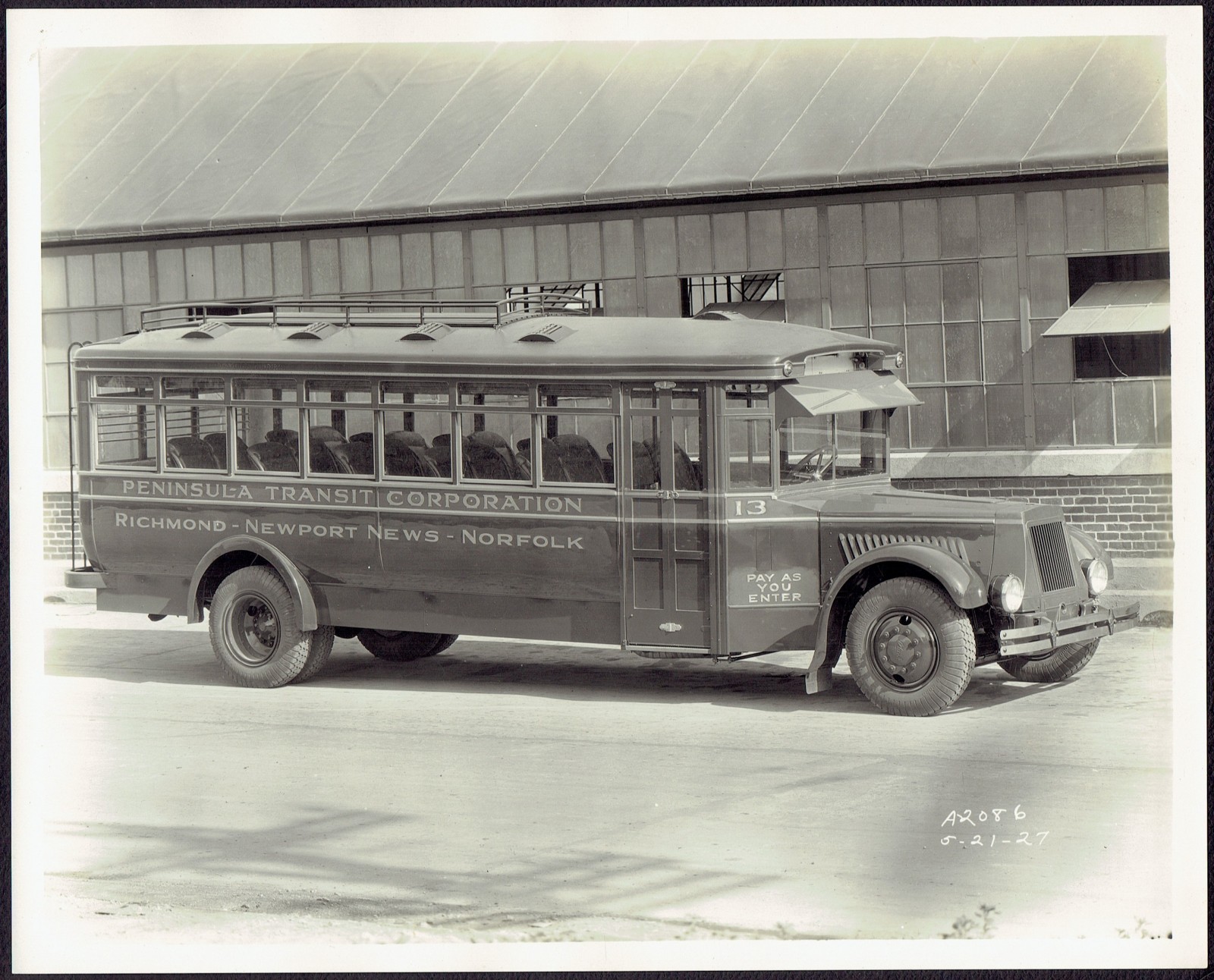 (3) 1928 8x10s Mack AL Bus PENINSULA TRANSIT CORP Richmond Newport News Norfolk