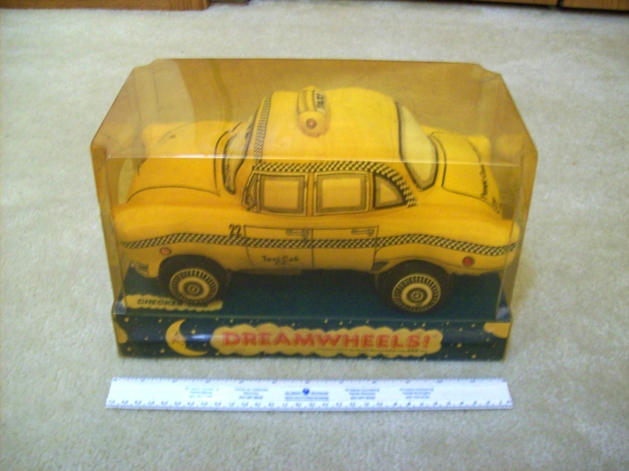 RARE 1985 DREAMWHEELS CHECKER TAXI CAB PLUSH R&B INC ~IN BOX~ W/ Certificate
