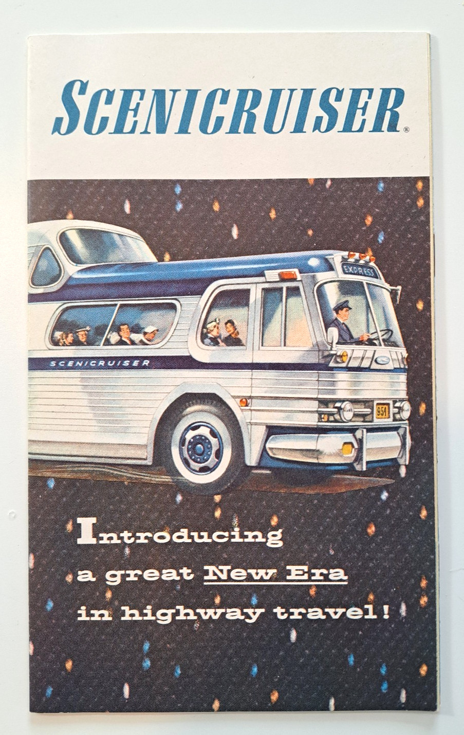 SCENICRUISER brochure 1955 by GREYHOUND advertisement