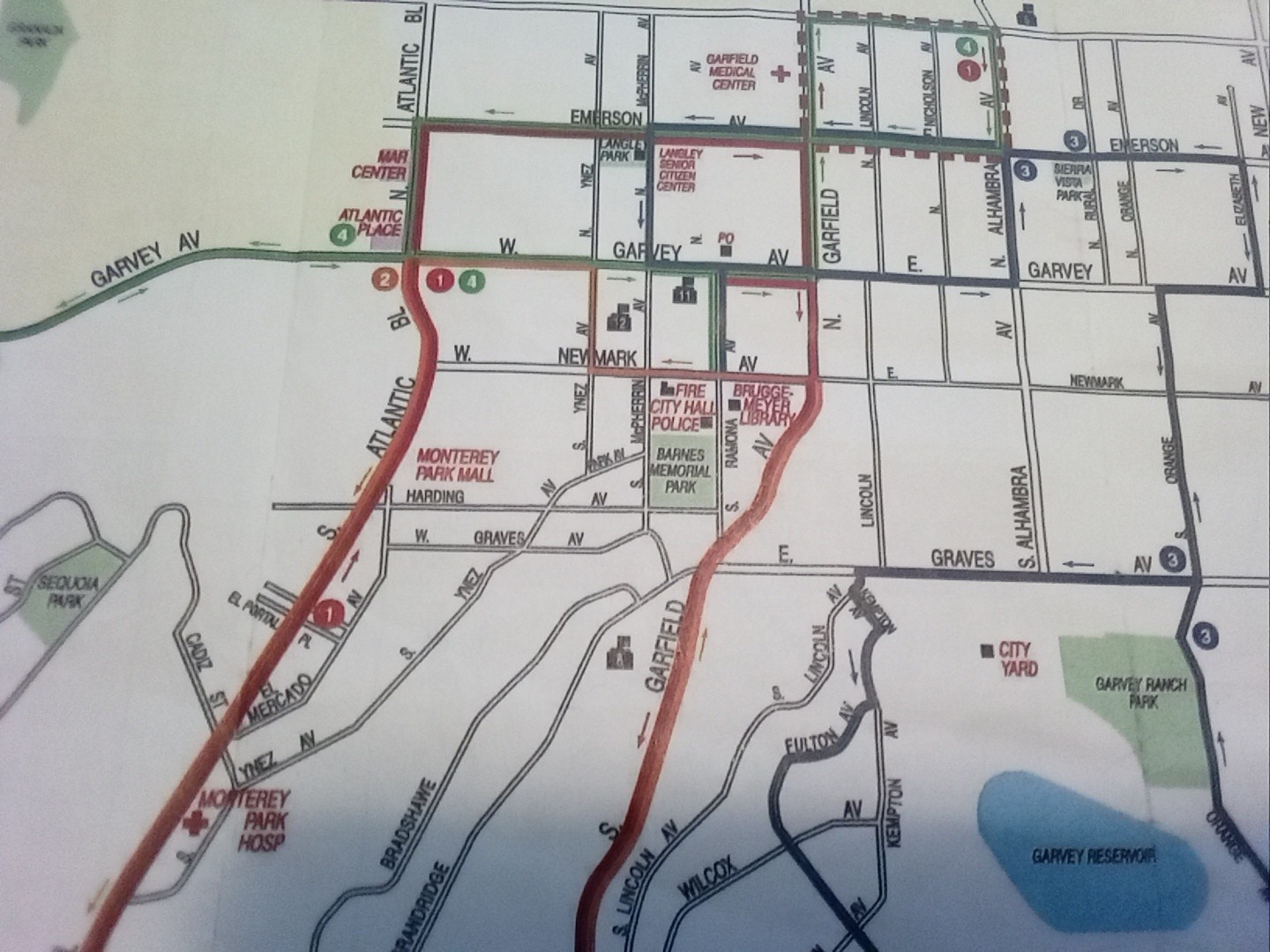 City Of Monterey Park, CA Bus Schedule 2002 Small Bus