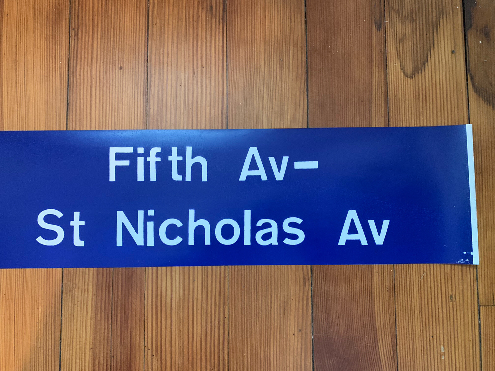 NY NYC BUS ROLL SIGN 1974 GM M3 FIFTH SAINT ST NICHOLAS AVENUE MANHATTAN