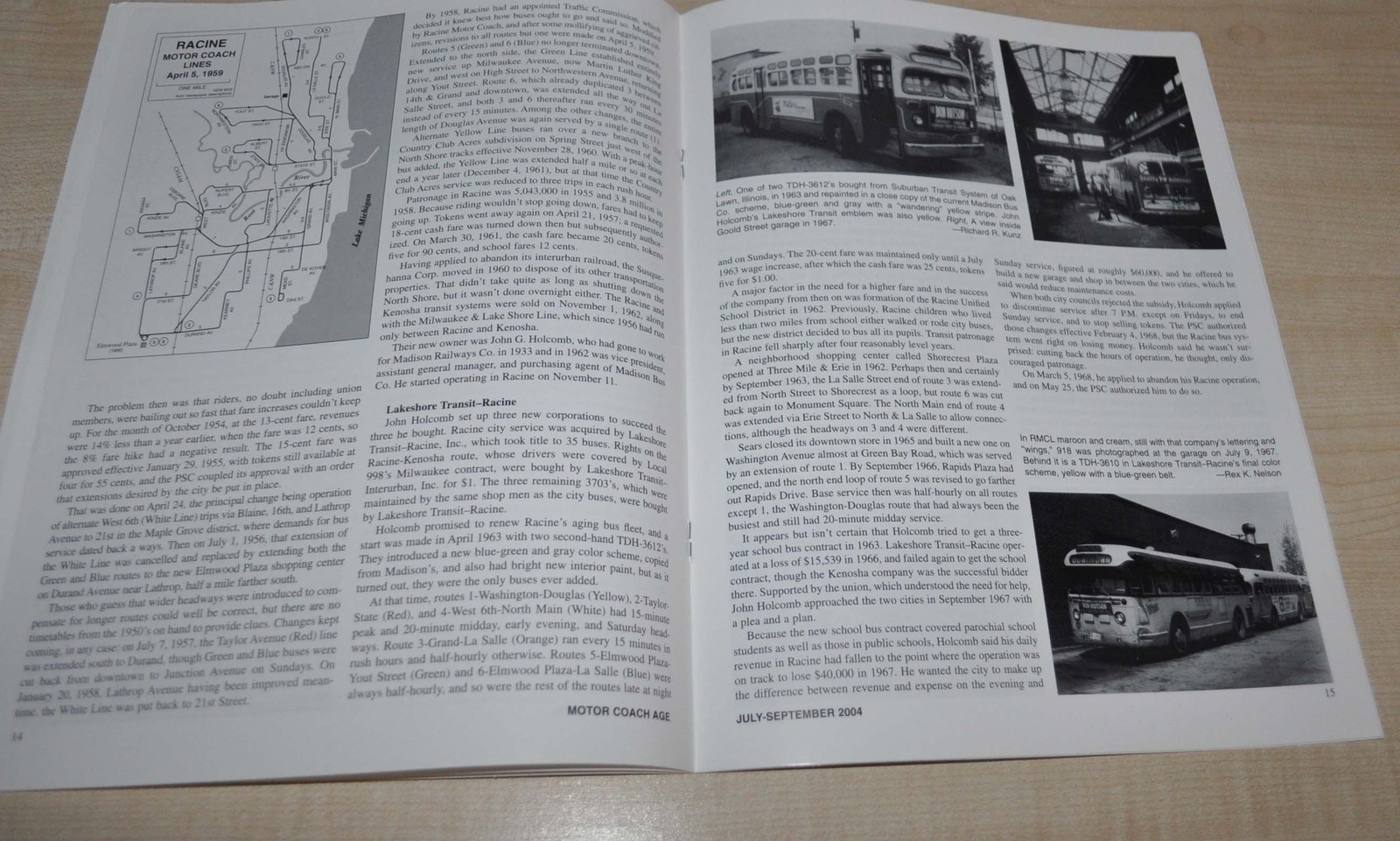 Motor Coach Age July-September 2004 Bus Brochure Racine Lines