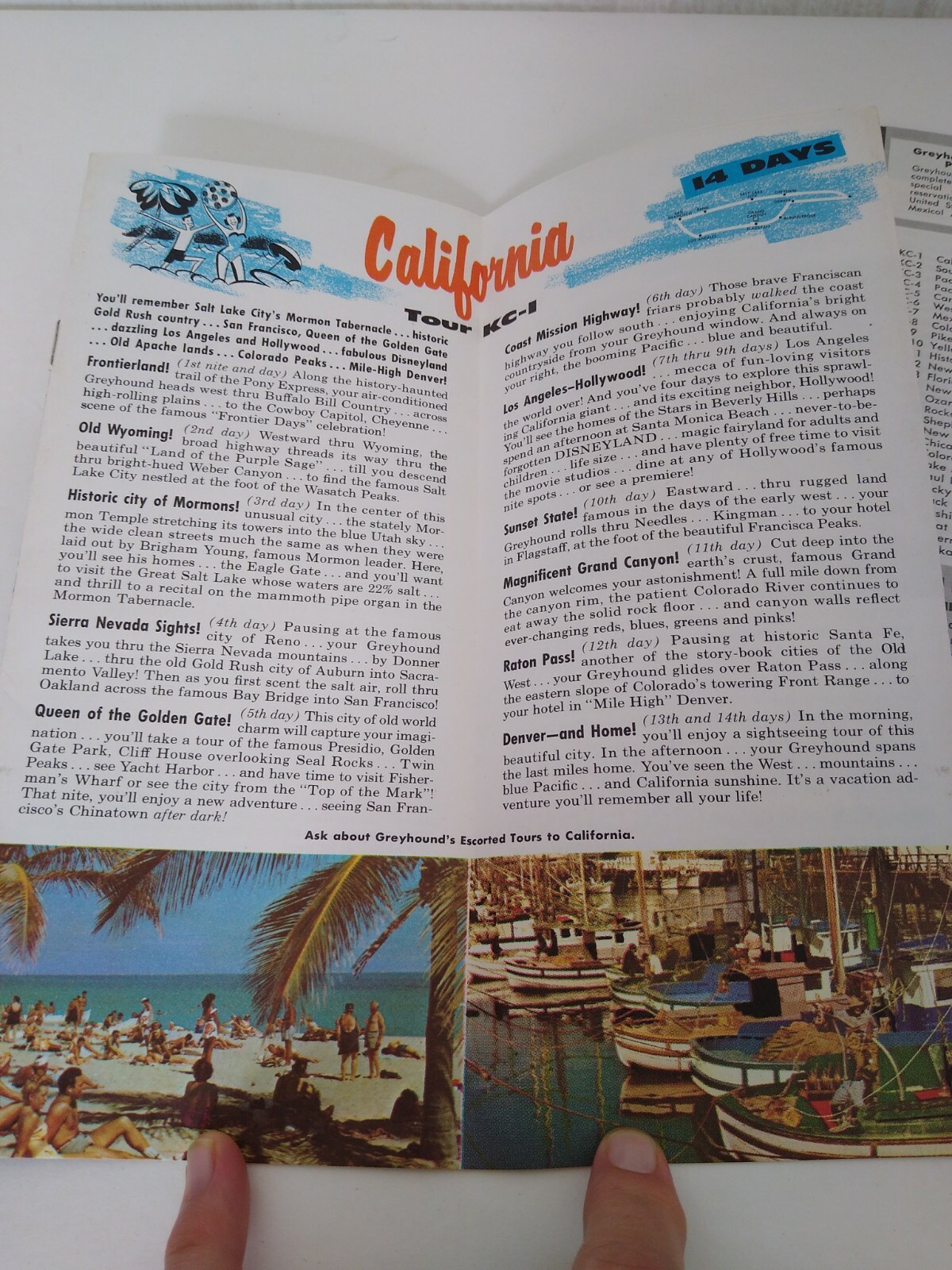 Vtg 1950s Greyhound Bus Travel Brochure Vacation Tours Includes Prices Pamphlet