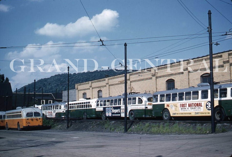 ORIGINAL 1958 JOHNSTOWN TRACTION CO JTC TROLLEY BUS SLIDE JOHNSTOWN PA