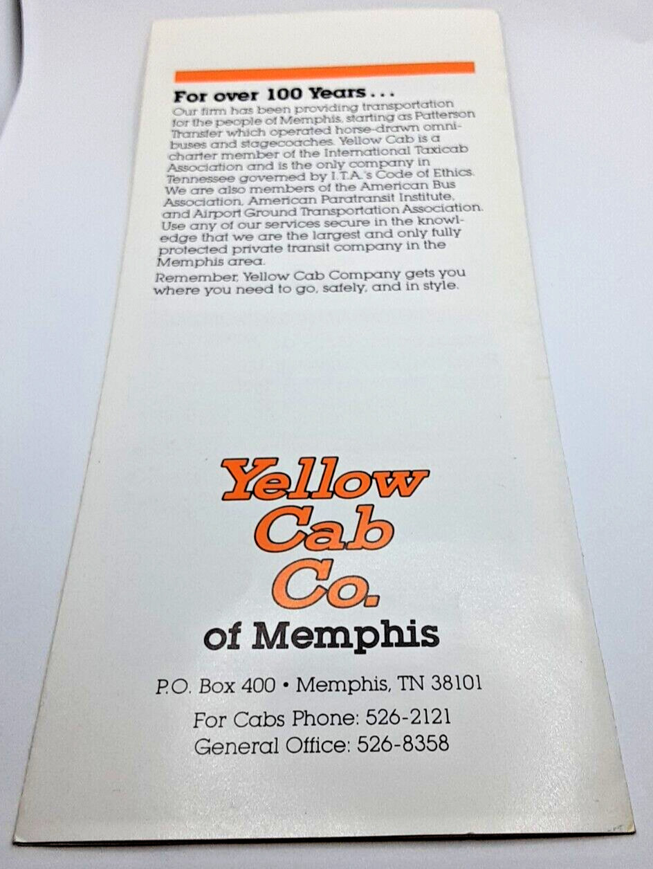 Louisville Kentucky Yellow Cab Company Brochure Pamphlet Original Vintage