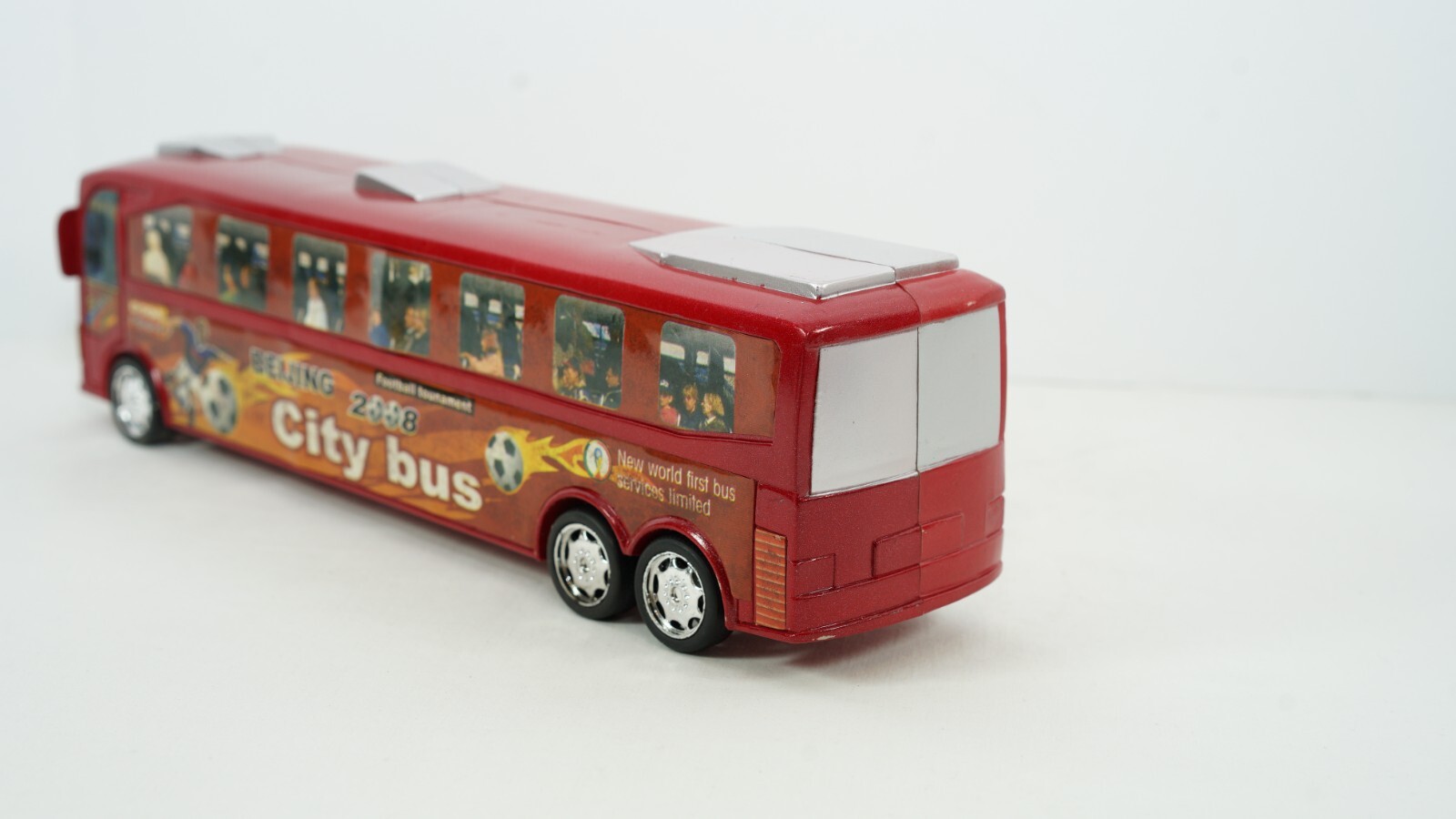 Beijing 2008 City Bus Football Tournament Push-N-Go Floor Bus B52