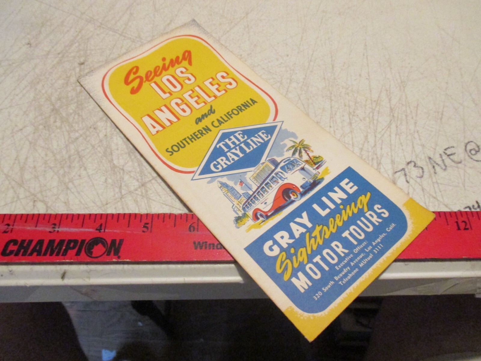 Vintage Gray Line Bus Tours Brochure, Seeing Los Angeles & Southern Cal, 1950