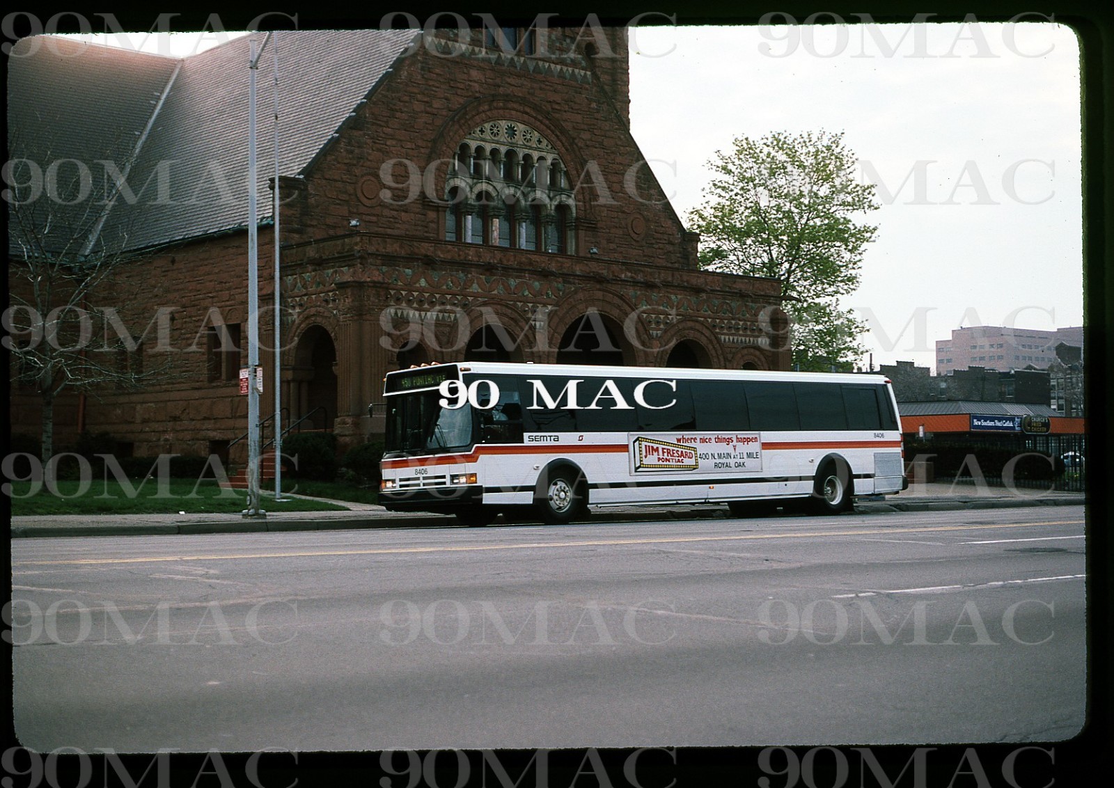 SEMTA. FLXIBLE METRO BUS #8406. Detroit (MI). Original Slide 1985.