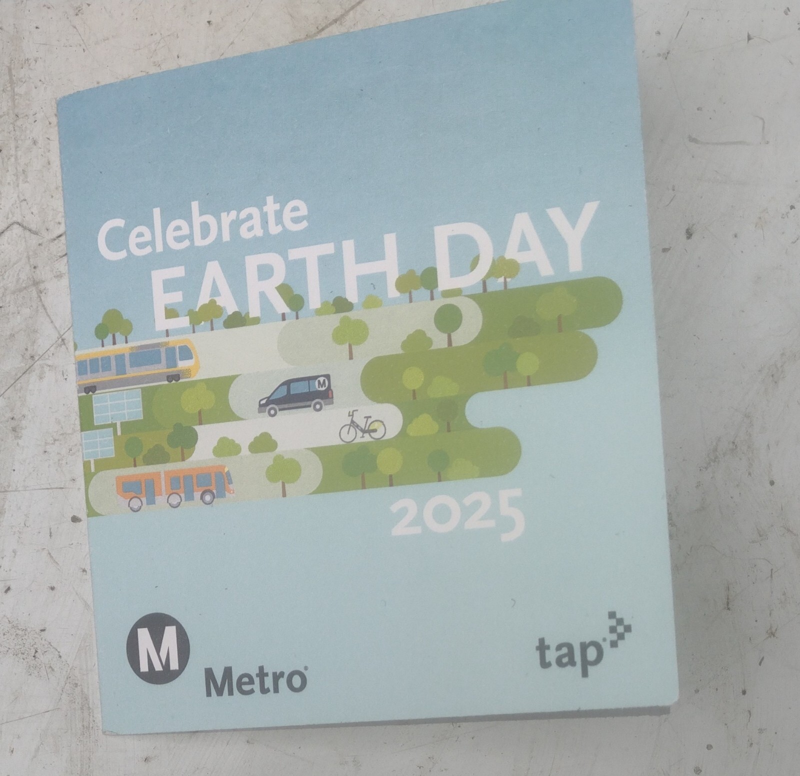 Los Angeles Metro Earth Day 2025 (Bamboo) Tap Fare Card Bus LACMTA w/ Pamphlet