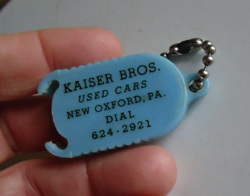Vintage Antique Advertising Coin Token Holder New Oxford PA ,Kaiser Cars / Taxi