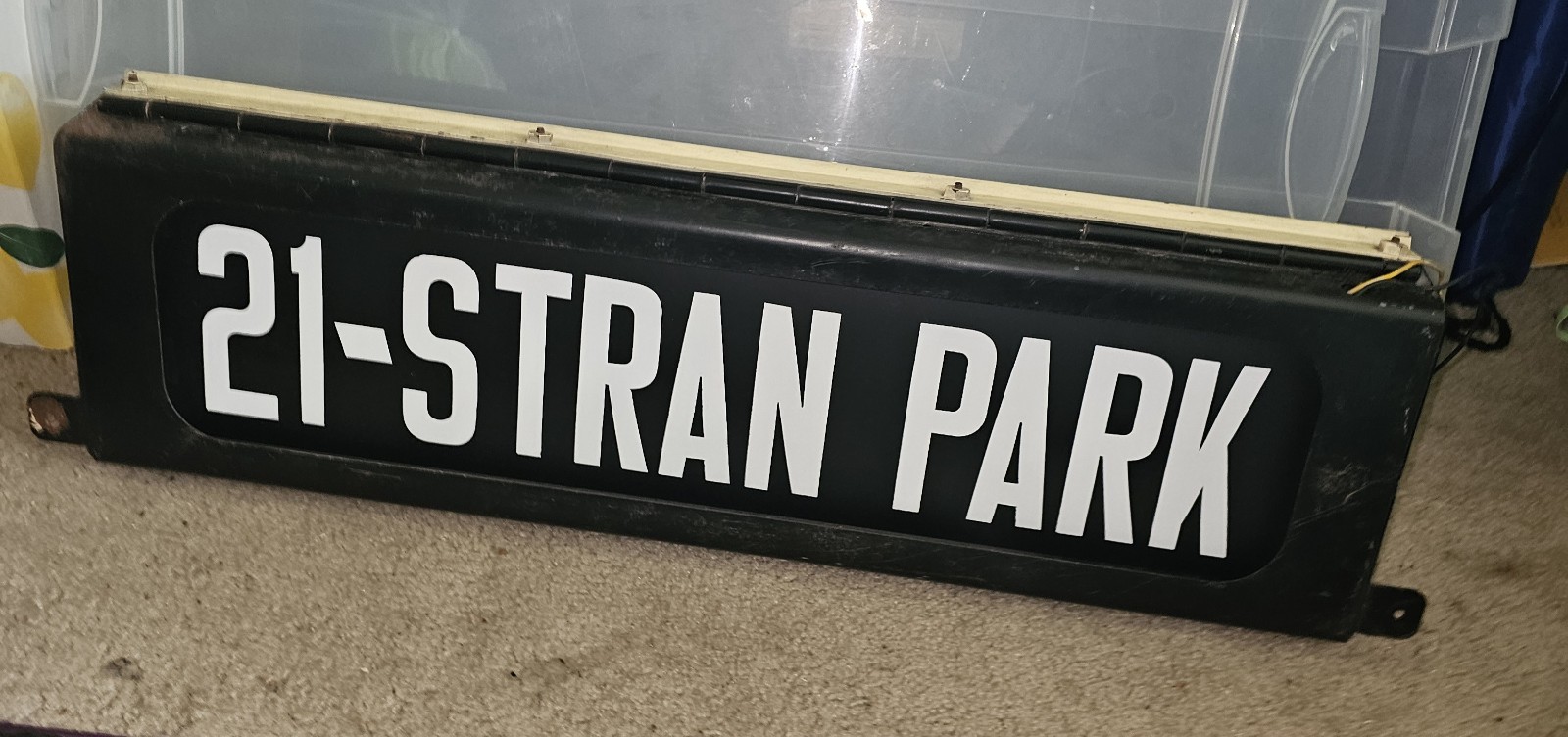 Vintage Roll Sign. Complete! Broward County Transit BCT Florida. Destination