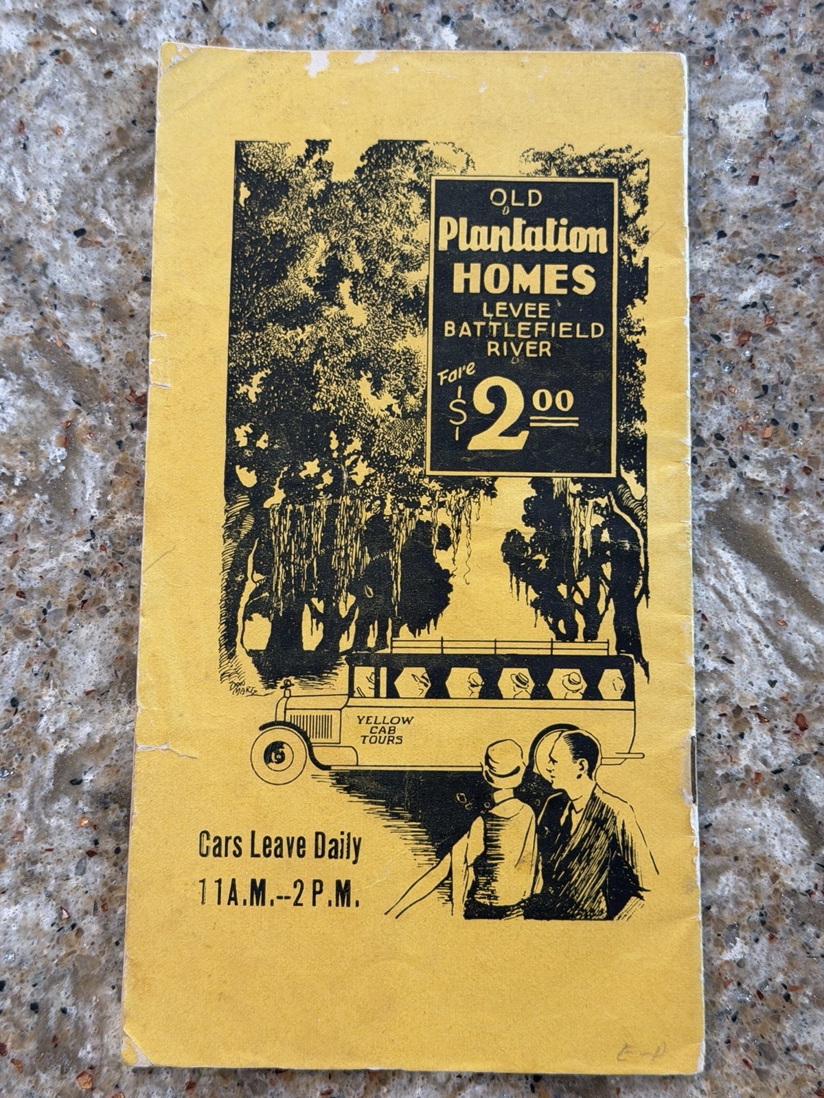 Vintage Travel Brochure 1929 Yellow Cab NEW ORLEANS Sightseeing Tours