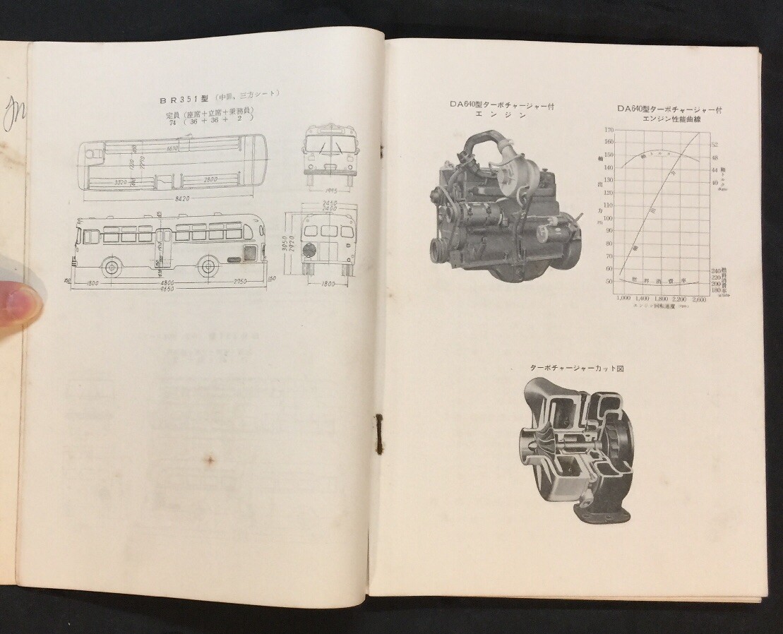 Rare 1962 The Isuzu bus BU-Series Driver’s Hand Book Japanese bus