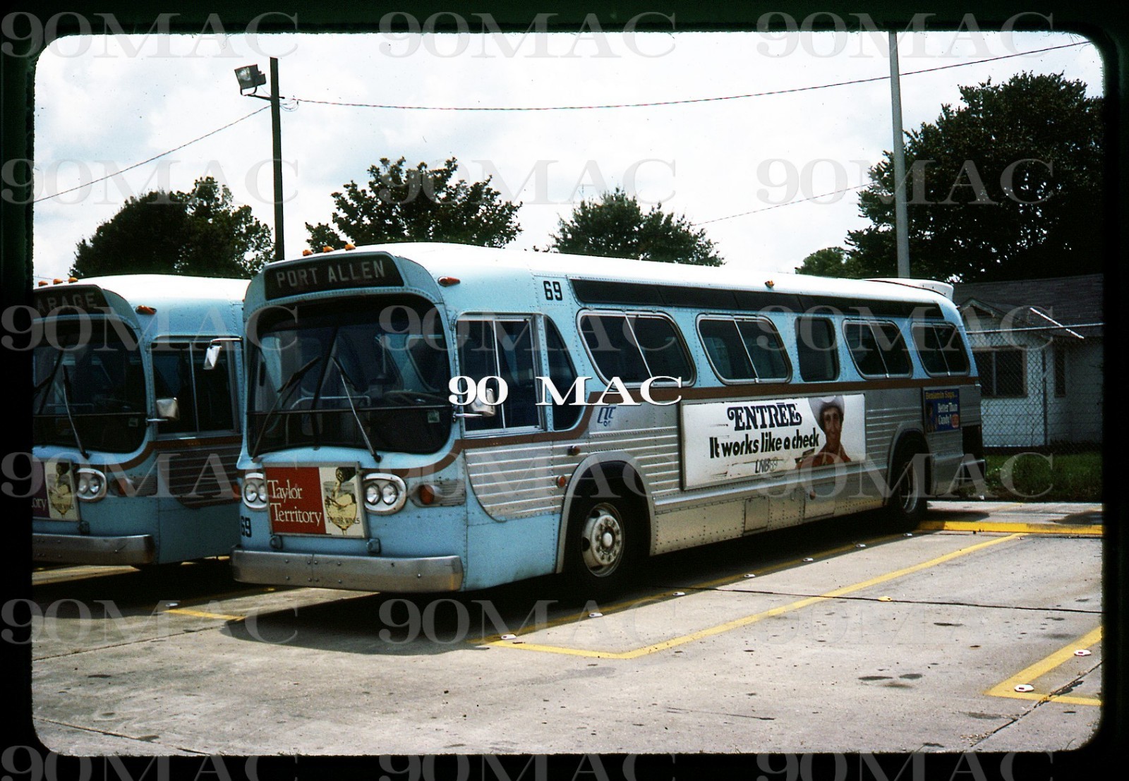 CAPITAL TRANSIT CORP. GM COACH BUS #69. Baton Rouge (LA). Original Slide 1978.