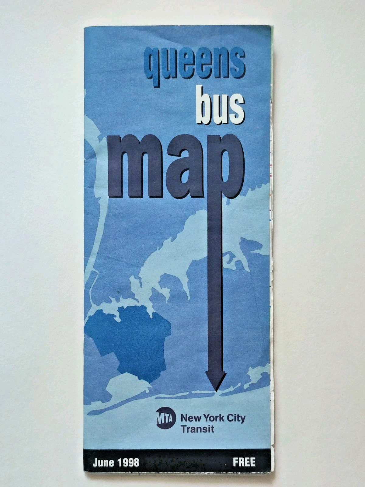 1998 June Queens Bus Map New York City NYC Transit Authority MTA Routes