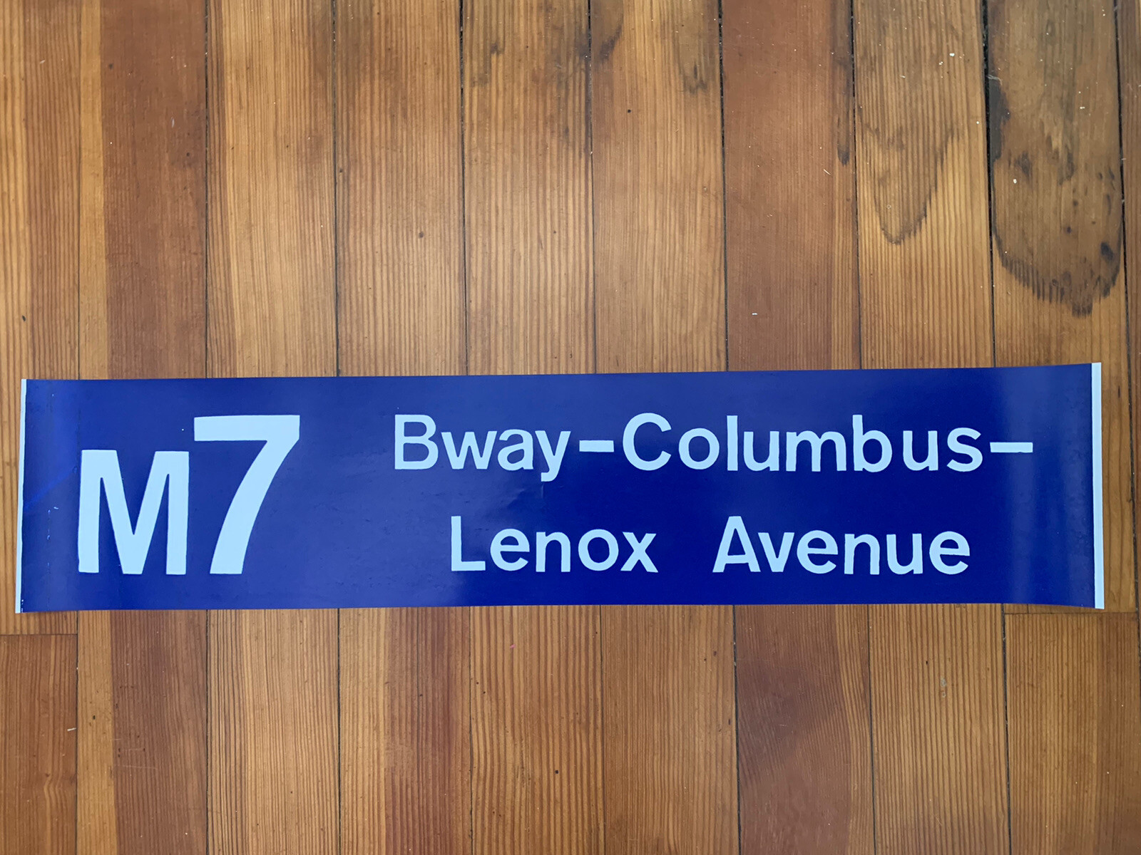 NY NYC BUS ROLL SIGN 1974 GM M7 BROADWAY COLUMBUS LENOX AVENUE HARLEM MANHATTAN