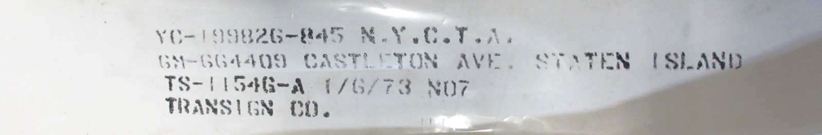 Vintage 1973 Staten Island Castleton Depot Bus Roll Sign Ferry New York City NY