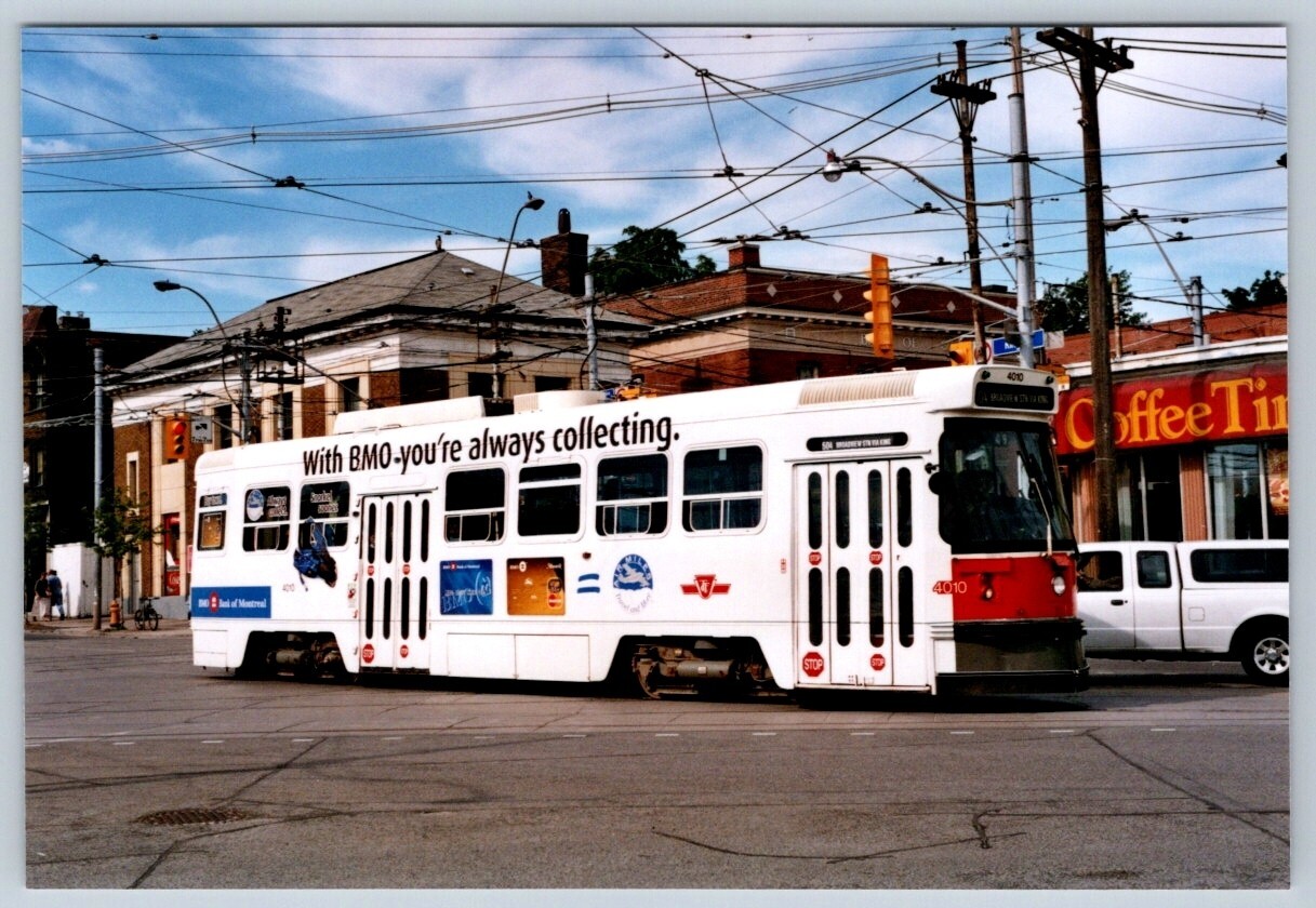 TTC Streetcar #4010, ‘BMO’ Wrap King St W at Queen St W, Fujifilm 4×6 Print