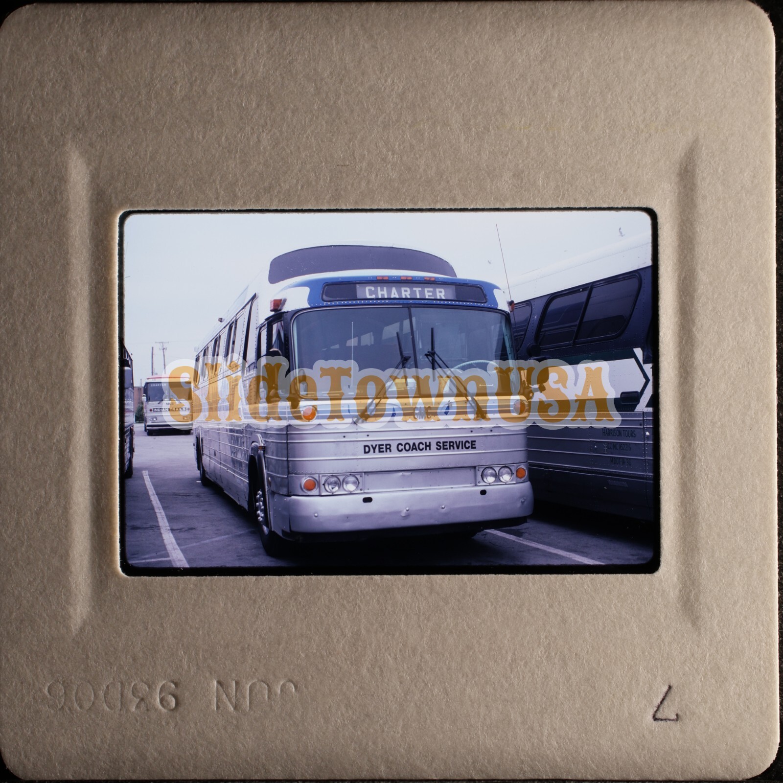Vtg 1993 Bus Slide GMC Dyer Coach Services Y1R028