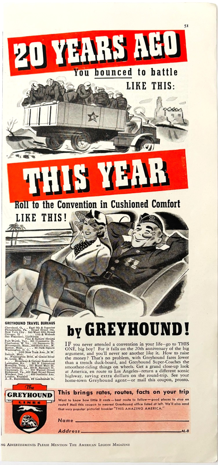 1938 Greyhound Bus Travel Lines Advertisement Military Super Coaches DWD23A