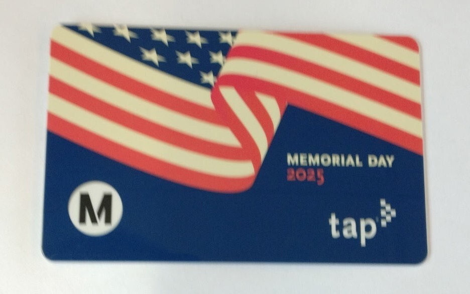 Los Angeles Metro Memorial Day 2025 TAP Fare Card Bus Subway